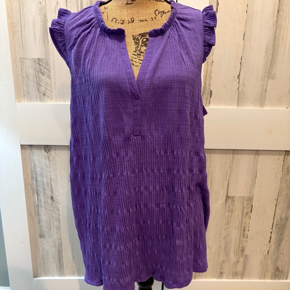 LANE BRYANT TOP 14-16W PURPLE  NWT